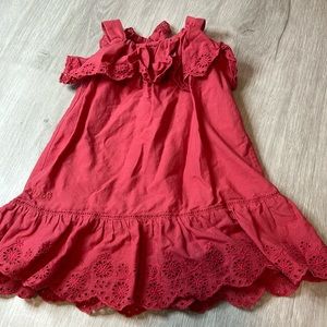 Ralph Lauren Polo Baby Lace Detail Red Dress